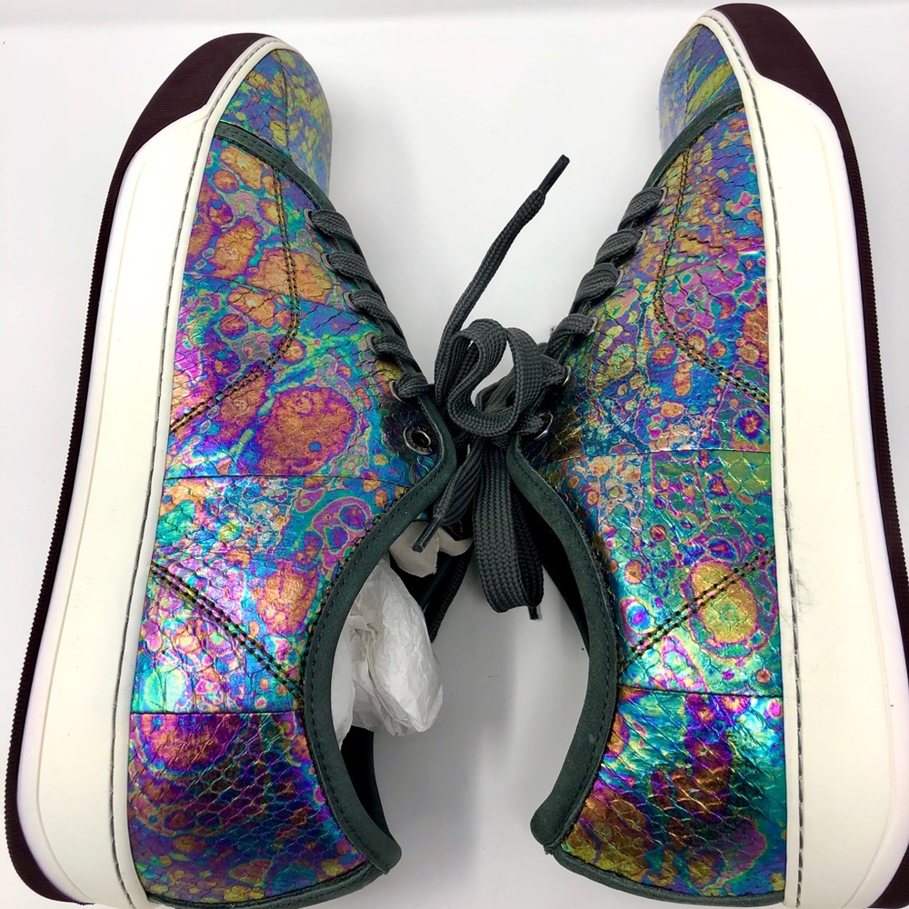 Lanvin snake-embossed leather men’s sneakers EU43